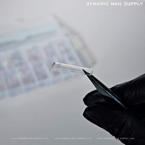 Medium Square Nail Tips (Not C-Curve) - Medium Size Long Straight Shape
