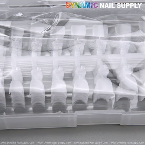 Short Square Round Edge - Prebuff Soft Gel Tips Half Cover Nail Tip Box