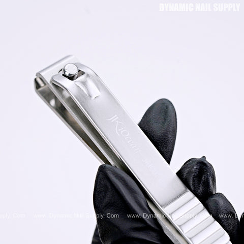 Nail Clippers Straight Blade Large Stainless Steel Trimmers - Thick Wide Jaw Toe Nail Clippings for Seniors, Men & Women - Silver