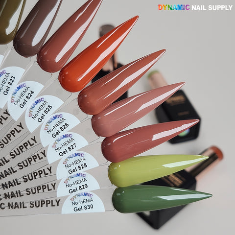 Dynamic No-HEMA Gel Polish - Color 821 to 830