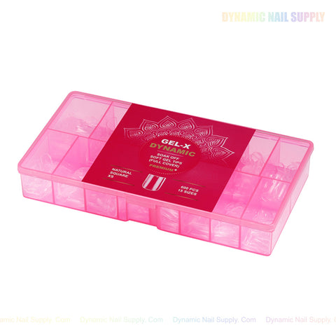 Natural Square XS Full Cover Soft-Gel Nail Tips (Pink Box)
