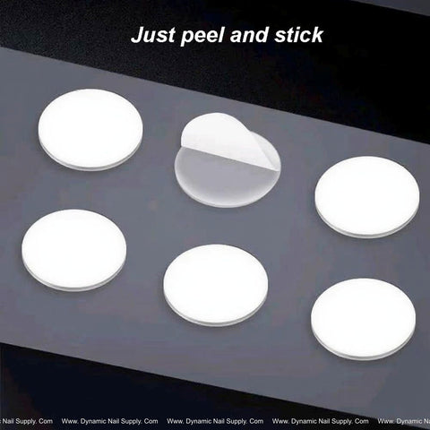 1000 pcs Round Shape Nail Art Adhesive Double Side Clear Tapes for Multi Purposes