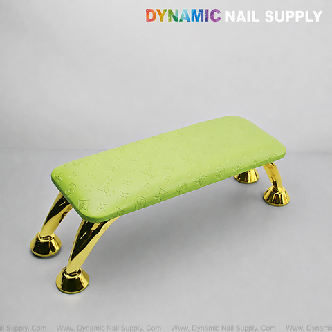 Green LV Pattern - Handrest Armrest for Pedicure and Manicure service (Reposabrazos Para Manicura salon)
