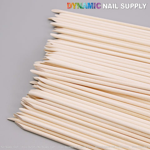 DYNAMIC Premium Wooden Orange Stick Pack - Disposable Wood Cuticle Pusher