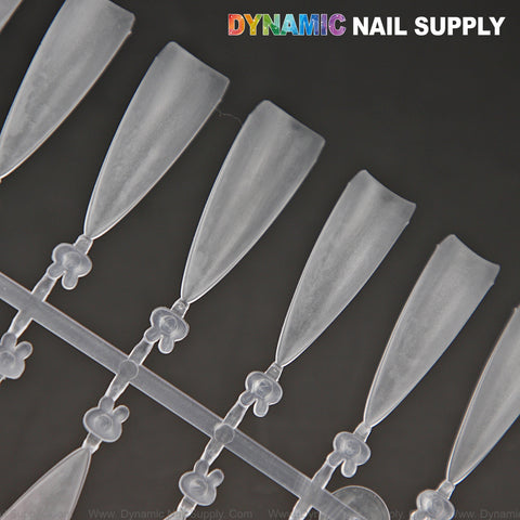 Long Skinny Stiletto - Prebuff Matte Soft Gel Tips Half Cover - 240pcs