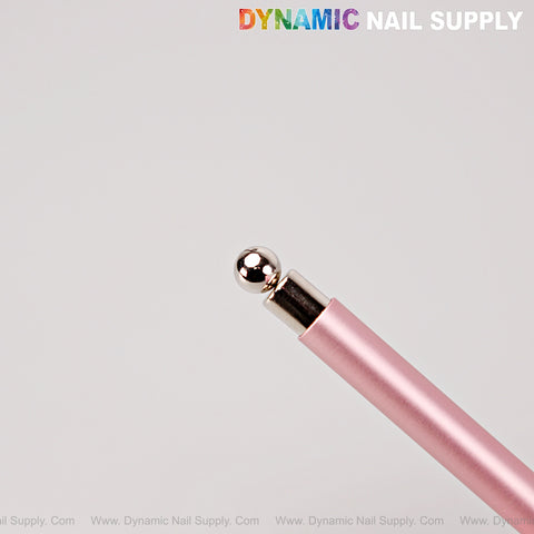 The [Metallic Pink] Dual Head Strong Cat Eye Magnet with Ball is ideal for DIY magnetic gel nail art.