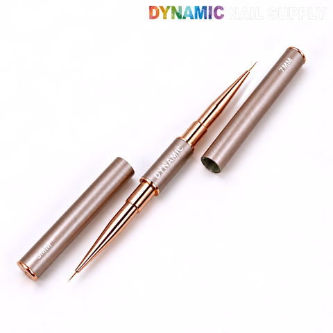 DYNAMIC Nail Art Dual Head Multi-use Metallic Color Brush - Liner, Builder, Ombre, 3D, Detail Brush