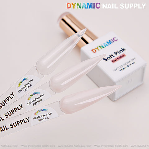 Dynamic No-HEMA 'Soft Pink' Sheer Gel Polish - Transparent Jelly Light Pink Natural Cover for All Skin Tone