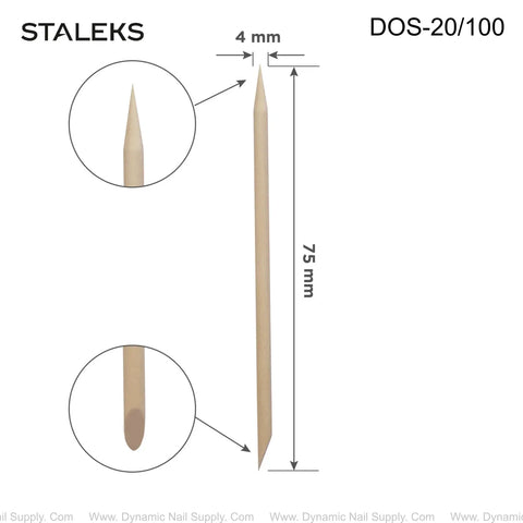 DOS-20/100 Staleks Orange stick EXPERT wooden 75 mm (100 pcs)
