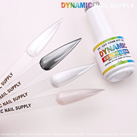 Crystal Moonlight Cat Eye Gel Polish - HEMA-Free Magnetic Silver Shimmery Super Shiny Effects