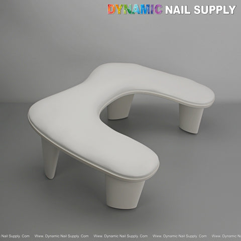 [White] U-shape Leather Armrest with Cushion Pillow for Pedicure Manicure (Reposabrazos Para Manicura)
