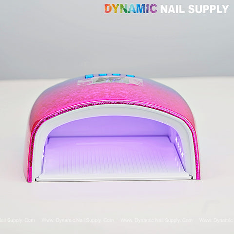 Rainbow Cordless 48W LED/UV Gel Nail Dryer, rechargeable & fast, on a white background.