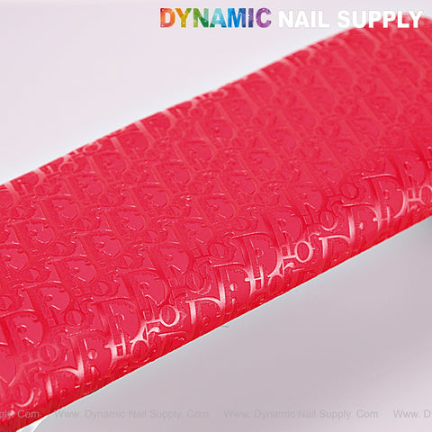 Chic red Dior-pattern handrest ([R-M001]), perfect for pedicure/manicure salon arm support and accessory setup.
