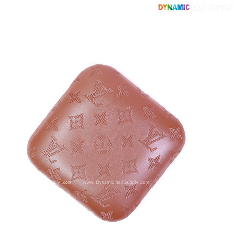 (Chocolate LV Engraved - Stripes Line logo) Elbow Pillow Pad for Nail Tech : Soft Pu Leather, Supportive, Built for Long Hours Usage