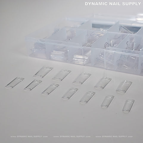 Medium Square Nail Tips (Not C-Curve) - Medium Size Long Straight Shape