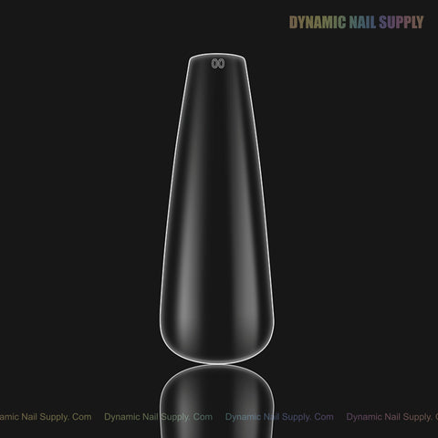 Sleek, matte black, cone-shaped bottle with small cap—ideal for Sculpted Coffin (XL) Full Cover Soft-Gel Nail Tips.