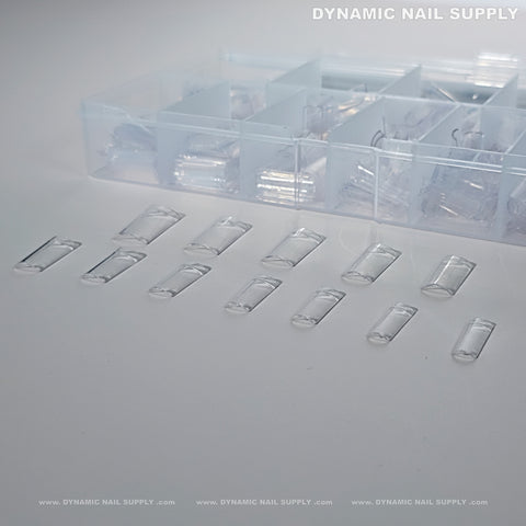 Medium Square Nail Tips (Not C-Curve) - Medium Size Long Straight Shape