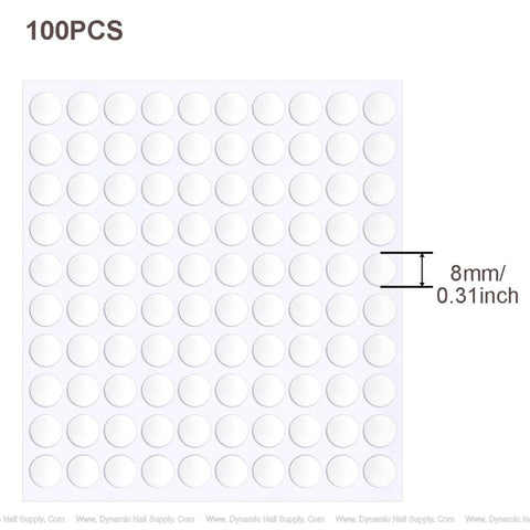 1000 pcs Round Shape Nail Art Adhesive Double Side Clear Tapes for Multi Purposes
