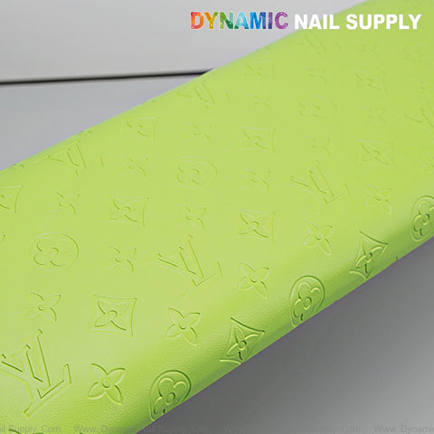 Green LV Pattern - Handrest Armrest for Pedicure and Manicure service (Reposabrazos Para Manicura salon)