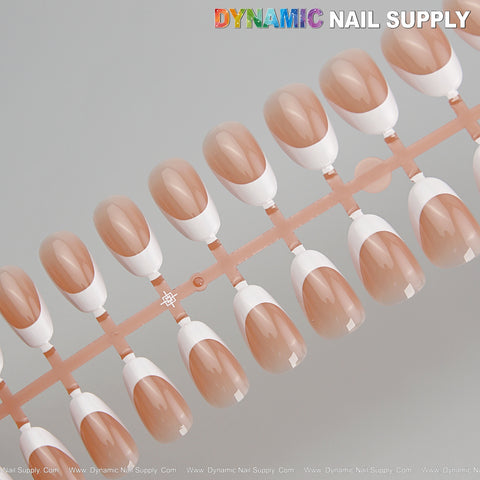 Professional Press On French Tips Full Cover Nail Tip Box - 5 Nude Shades for All Skin Tone