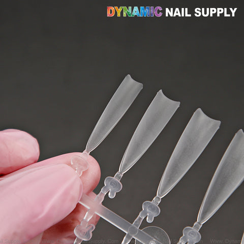 Long Skinny Stiletto - Prebuff Matte Soft Gel Tips Half Cover - 240pcs
