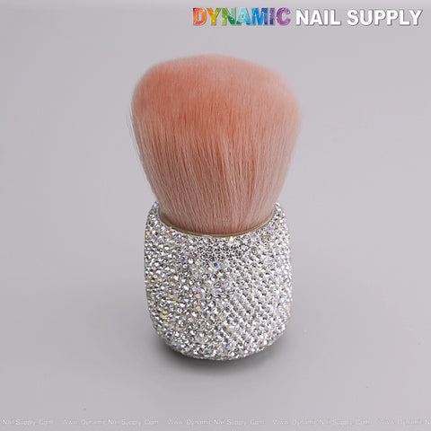 Silver Rhinestone Small Dust Brush for Cleaning Up - Cleaning Tool For Acrylic and Gel Nails