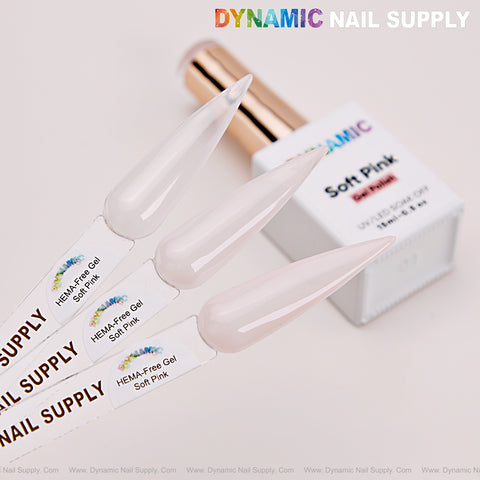 Dynamic No-HEMA 'Soft Pink' Sheer Gel Polish - Transparent Jelly Light Pink Natural Cover for All Skin Tone