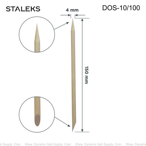 DOS-10/100 Staleks Orange stick EXPERT wooden 150 mm - LONG (100 pcs)