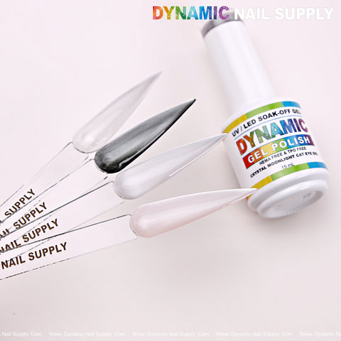 Crystal Moonlight Cat Eye Gel Polish - HEMA-Free Magnetic Silver Shimmery Super Shiny Effects