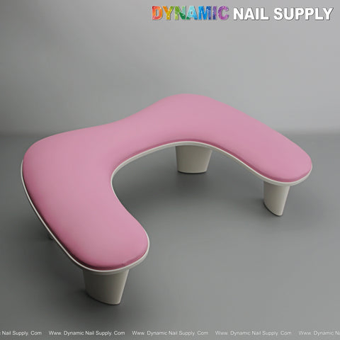 [Strawberry Pink] U-shape Leather Armrest with Cushion Pillow for Pedicure Manicure (Reposabrazos Para Manicura)