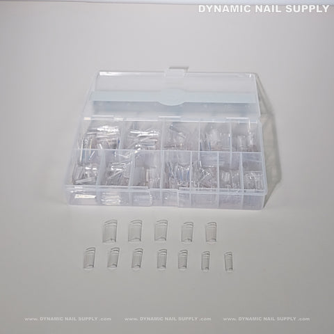 Medium Square Nail Tips (Not C-Curve) - Medium Size Long Straight Shape