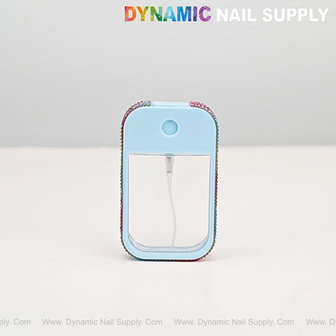 The [Blue Rhinestone] 50ml card shape spray bottle is perfect for travel pocket size sanitizer or nail supplies.