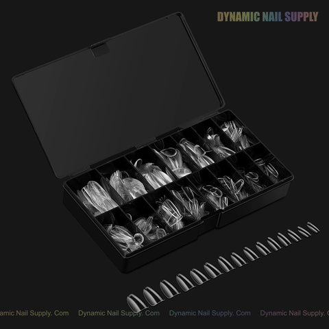 Natural Round (Medium) Full Cover Soft-Gel Nail Tips (Black Box)