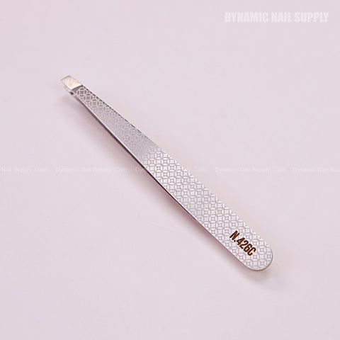 N426C - NGHIA Professional Beauty Tweezer Slanted Tip Stainless Steel