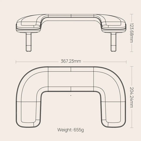 ONAIL U-shaped Ergonomic Armrest for Optimal Support - Built to Fix ONAIL AI Nail Lamp