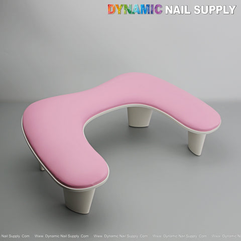 [Strawberry Pink] U-shape Leather Armrest with Cushion Pillow for Pedicure Manicure (Reposabrazos Para Manicura)