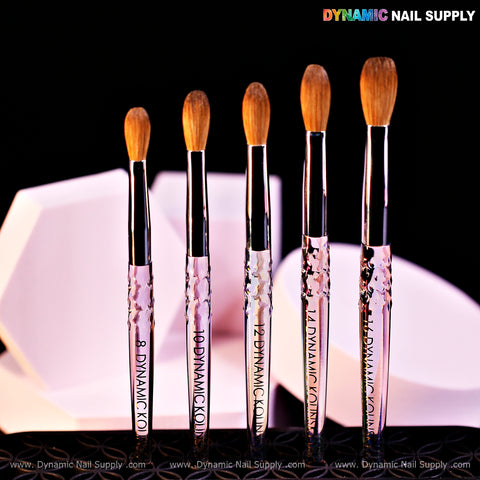 (Clear Handle) Dynamic Pure Kolinsky Hair Brush - (Crimped or Not) for Acrylic Nails Application
