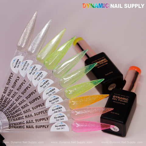 Dynamic No-HEMA Gel Polish - Color 341 to 350 - Summer Vibes Colors