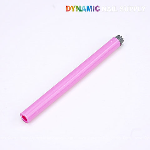 A pink Silicone Stamper Pen for Nail Art Design with a gray textured tip, shown on white under Dynamic Nail Supply text.