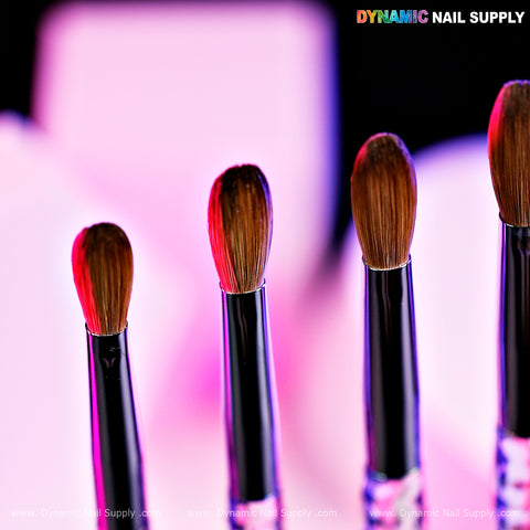 (Clear Handle) Dynamic Pure Kolinsky Hair Brush - (Crimped or Not) for Acrylic Nails Application