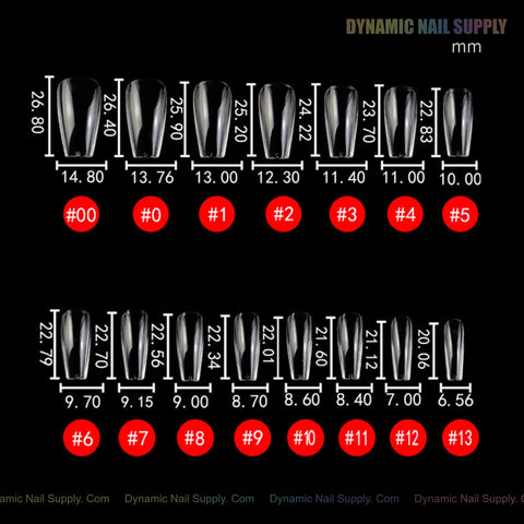 Sculpted Coffin (Medium) Full Cover Soft-Gel Nail Tips (Pink Box)