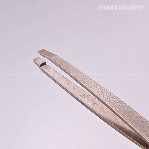 N426C - NGHIA Professional Beauty Tweezer Slanted Tip Stainless Steel