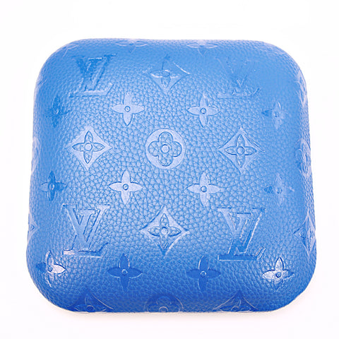 Blue LV Engraved Leather Handrest Armrest for Pedicure and Manicure service (Reposabrazos Para Manicura salon)