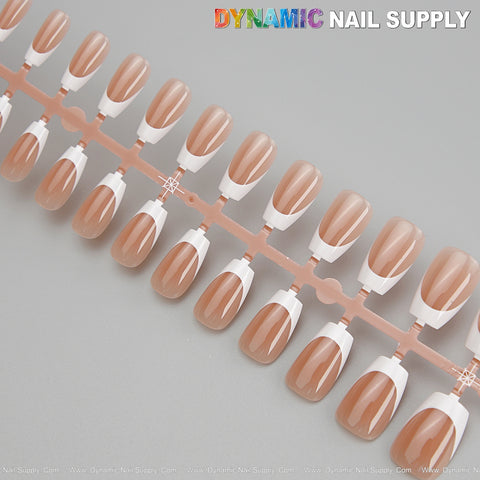 Professional Press On French Tips Full Cover Nail Tip Box - 5 Nude Shades for All Skin Tone