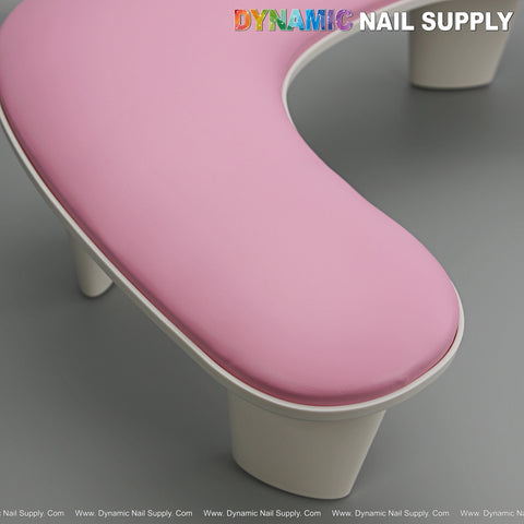 [Strawberry Pink] U-shape Leather Armrest with Cushion Pillow for Pedicure Manicure (Reposabrazos Para Manicura)
