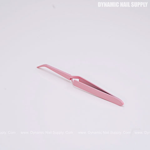 Reverse Cross-Locking Nail Tweezers for Beading Small Charms and Accessories - Curved Pointed Tips - Best for holding components, soldering, hands-free gripping