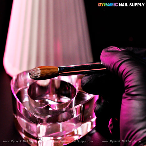 (Clear Handle) Dynamic Pure Kolinsky Hair Brush - (Crimped or Not) for Acrylic Nails Application