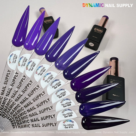 Dynamic No-HEMA Gel Polish - Color 661 to 670