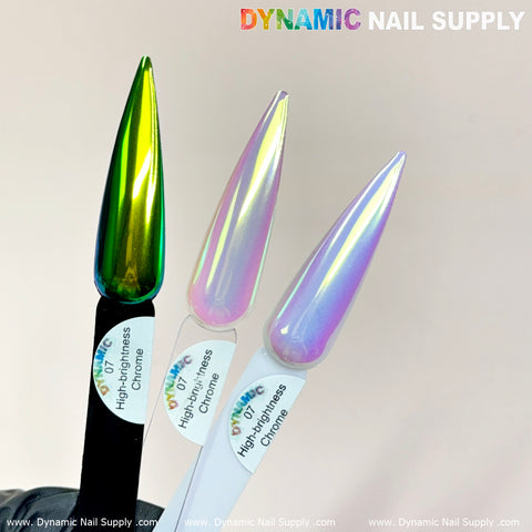 Light-green/Gold/Mermaid Iridescent Chrome #07 - High brightness Fine Pigment Powder