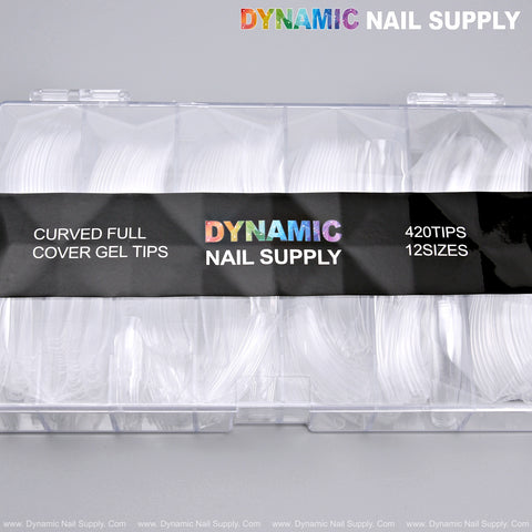 Curved Full Cover Soft Gel Tips Box - 420 pcs 12 sizes